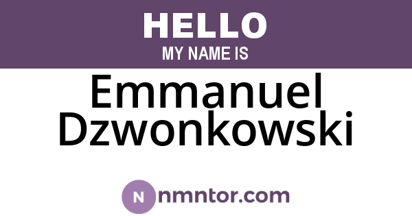Emmanuel Dzwonkowski