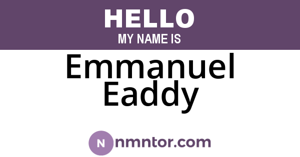 Emmanuel Eaddy