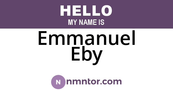 Emmanuel Eby