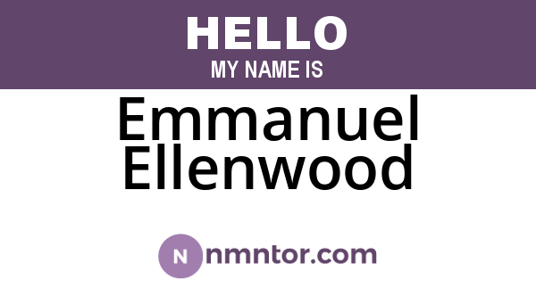 Emmanuel Ellenwood