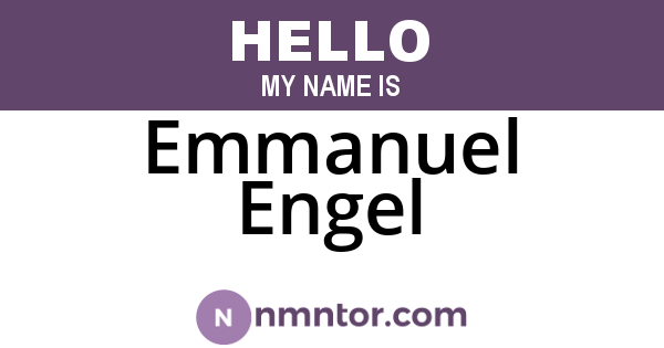 Emmanuel Engel