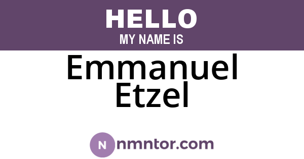 Emmanuel Etzel