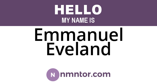 Emmanuel Eveland