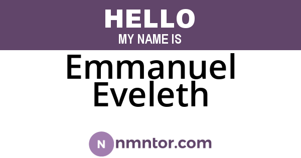 Emmanuel Eveleth