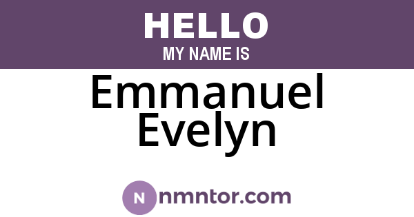 Emmanuel Evelyn