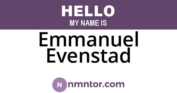 Emmanuel Evenstad