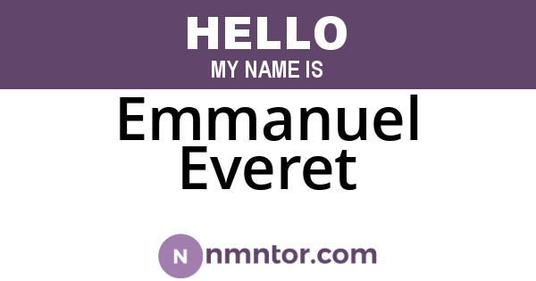 Emmanuel Everet