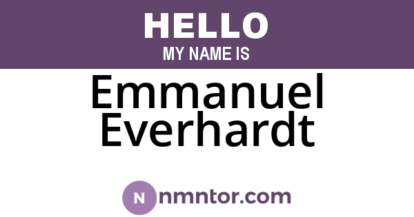 Emmanuel Everhardt