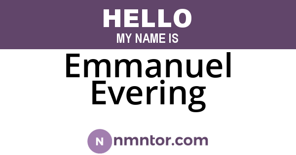 Emmanuel Evering