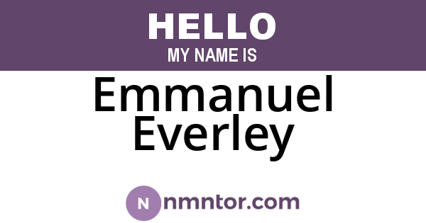 Emmanuel Everley