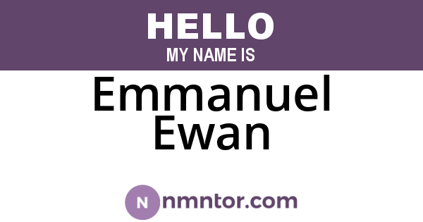 Emmanuel Ewan