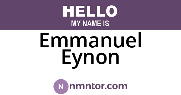 Emmanuel Eynon