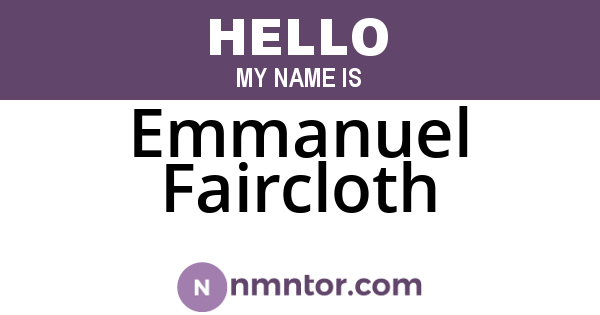 Emmanuel Faircloth