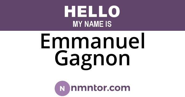 Emmanuel Gagnon