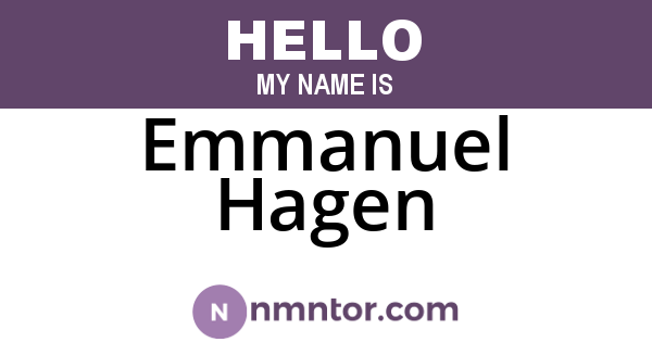 Emmanuel Hagen