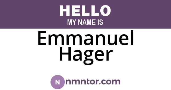 Emmanuel Hager