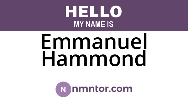 Emmanuel Hammond
