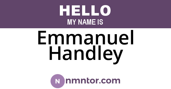 Emmanuel Handley