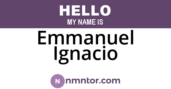 Emmanuel Ignacio