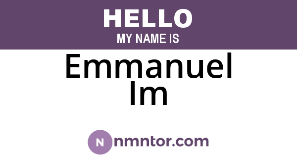 Emmanuel Im