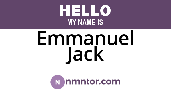 Emmanuel Jack