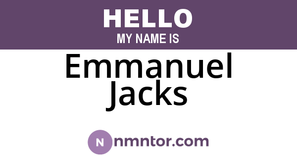 Emmanuel Jacks