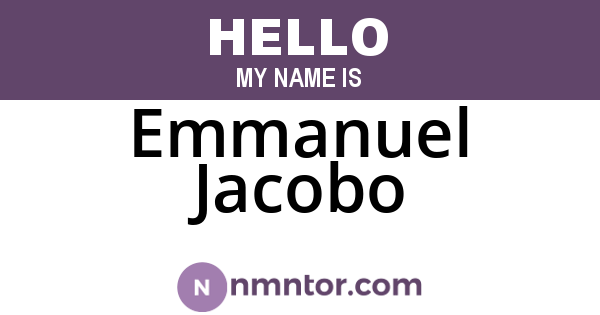 Emmanuel Jacobo