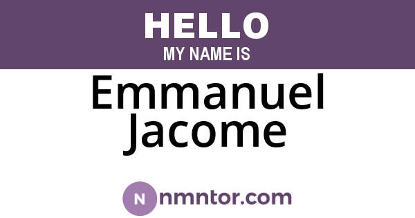 Emmanuel Jacome