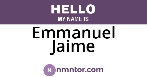 Emmanuel Jaime
