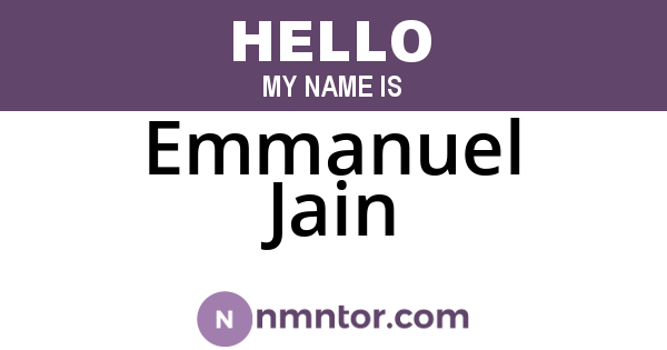 Emmanuel Jain