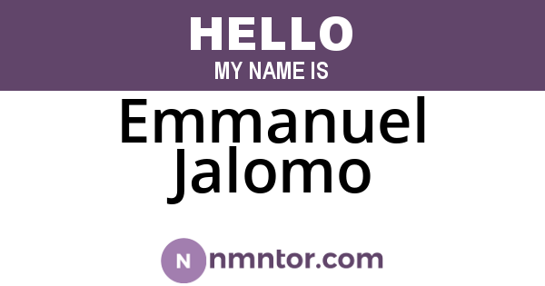 Emmanuel Jalomo