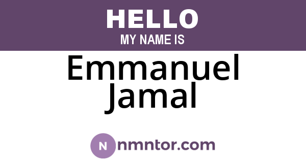 Emmanuel Jamal