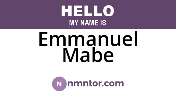 Emmanuel Mabe