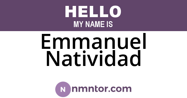 Emmanuel Natividad