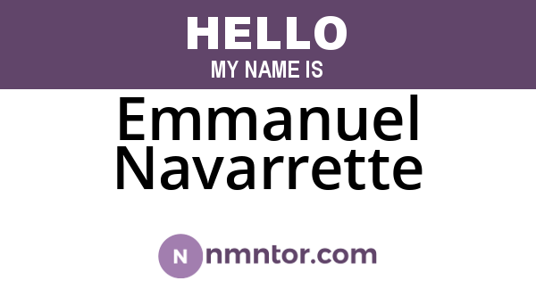 Emmanuel Navarrette