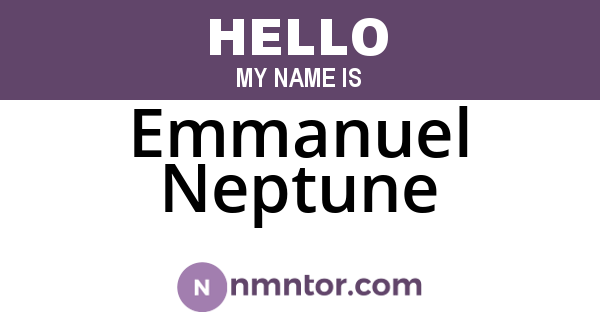 Emmanuel Neptune