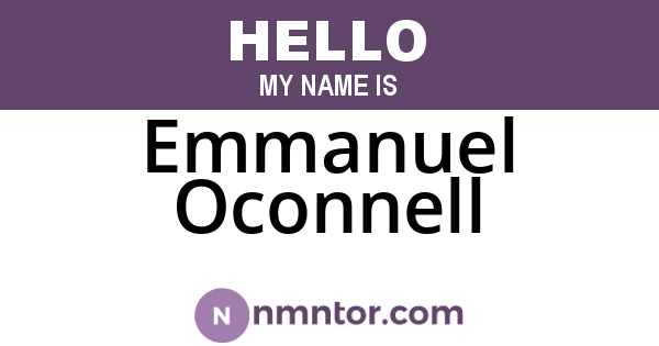 Emmanuel Oconnell
