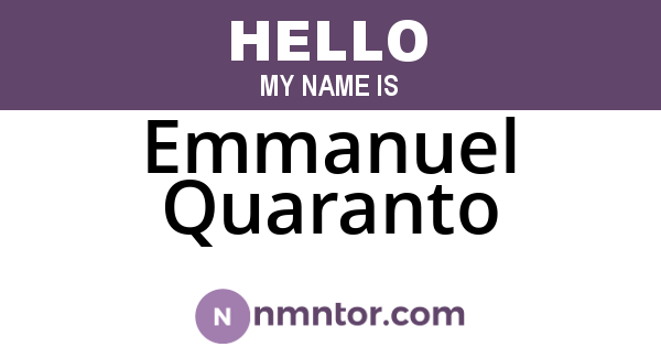 Emmanuel Quaranto