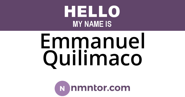 Emmanuel Quilimaco