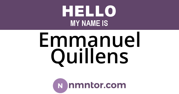 Emmanuel Quillens