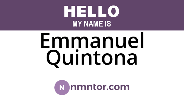 Emmanuel Quintona