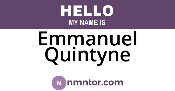 Emmanuel Quintyne