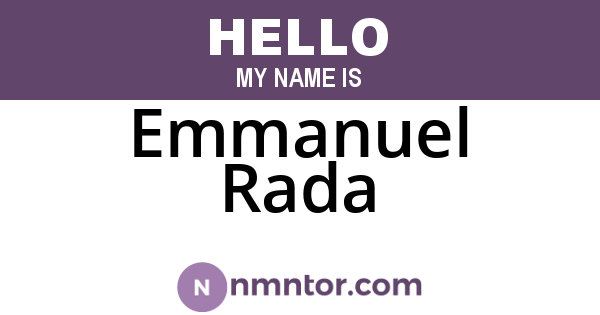 Emmanuel Rada