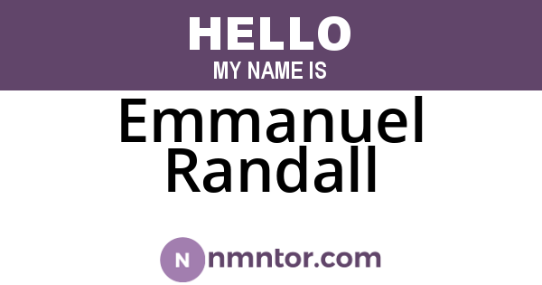 Emmanuel Randall