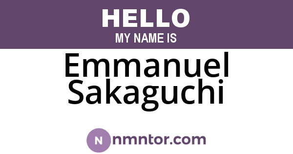 Emmanuel Sakaguchi