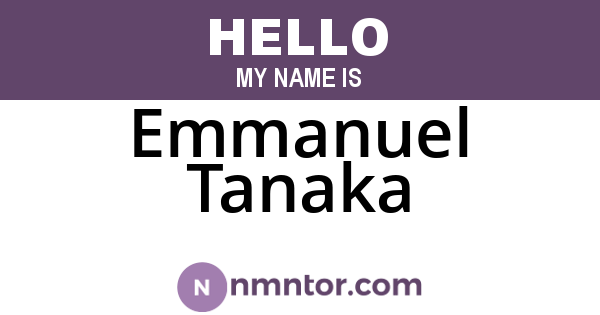 Emmanuel Tanaka