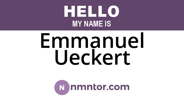 Emmanuel Ueckert