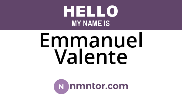 Emmanuel Valente