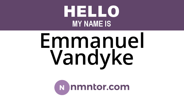 Emmanuel Vandyke