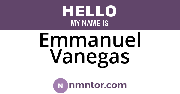 Emmanuel Vanegas